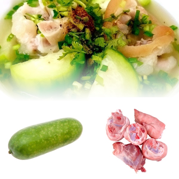 Bí xanh 500g + Chân giò heo C.P 300g