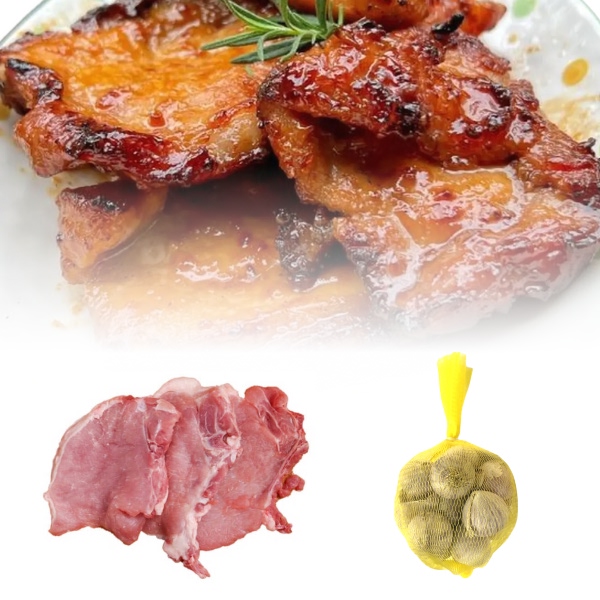 Sườn cốt lết C.P 500g + Tỏi cô đơn 200g