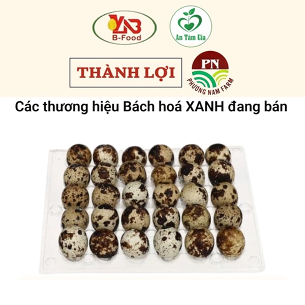 Trứng cút hộp 30 (giao ngẫu nhiên thương hiệu)