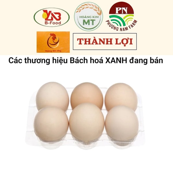Trứng gà ta hộp 6 quả (giao ngẫu nhiên thương hiệu)