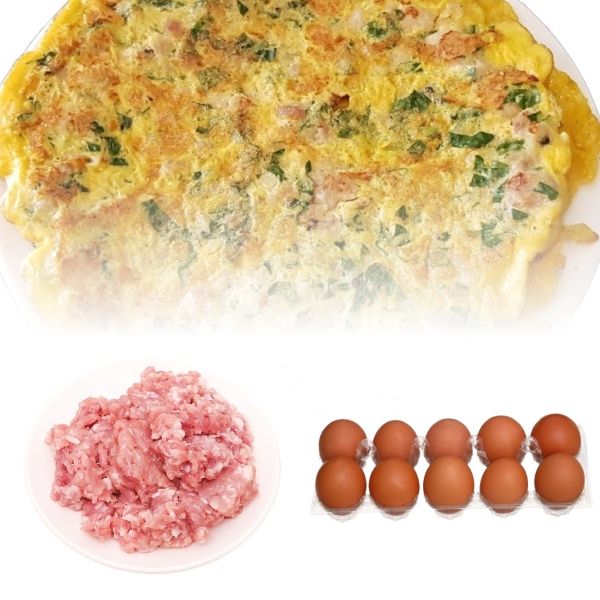 Trứng gà hộp 10 quả + Thịt heo xay C.P 100g