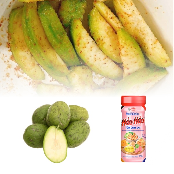 Cóc lớn 500g + Muối chấm Hảo Hảo tôm chua cay 120g