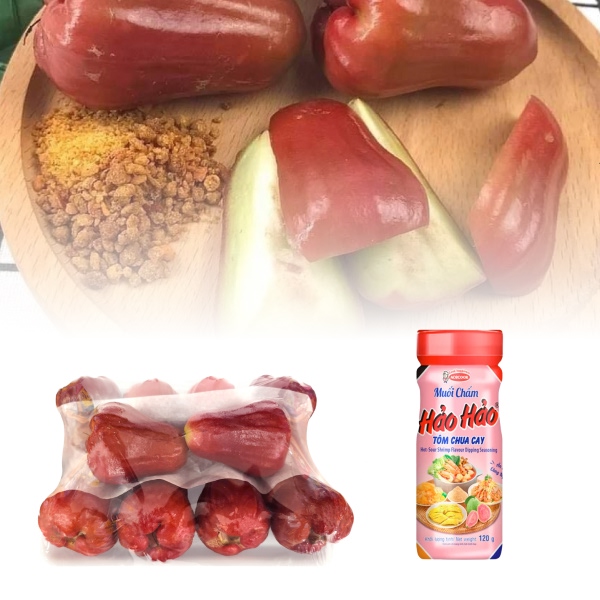 Mận An Phước 1kg + Muối chấm Hảo Hảo tôm chua cay hũ 120g