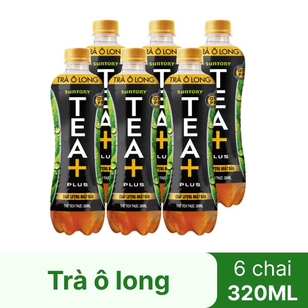 6 chai trà ô long Tea Plus 320ml