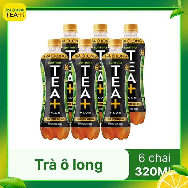 6 chai trà ô long Tea Plus 320ml