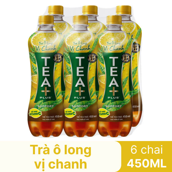 6 chai trà Tea Plus vị chanh 450ml giá tốt tại Bách hoá XANH