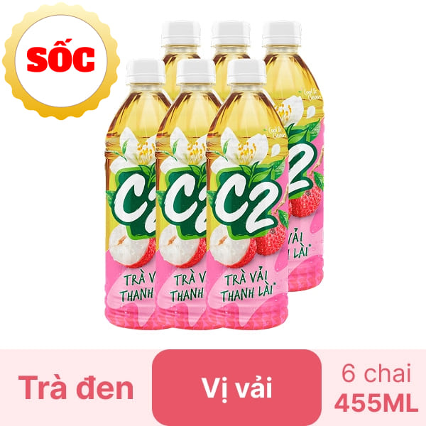 6 chai hồng trà vải C2 455ml