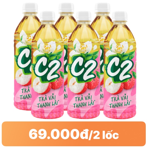 6 chai hồng trà vải C2 455ml