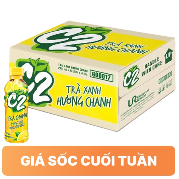 Thùng 24 chai trà xanh chanh C2 225ml