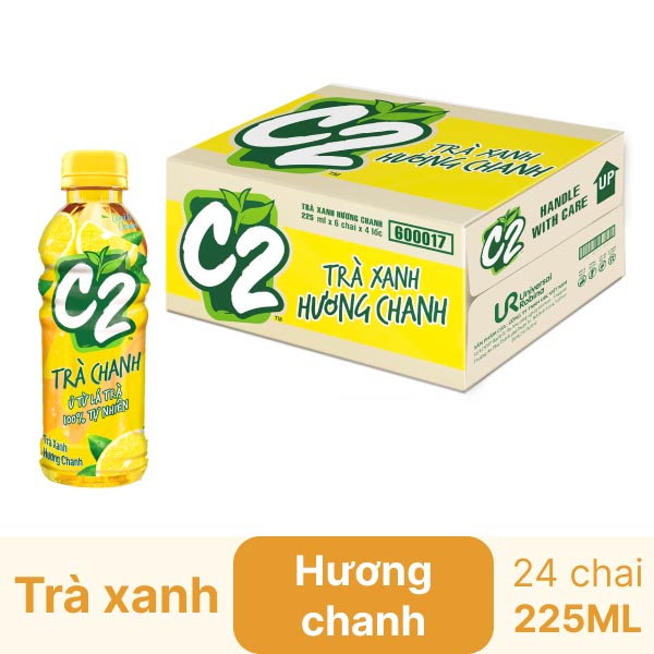 Thùng 24 chai trà xanh chanh C2 225ml