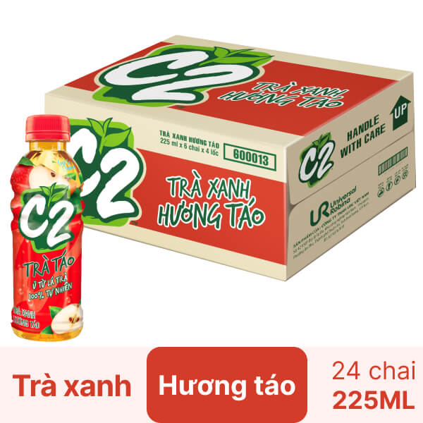 Thùng 24 chai trà xanh táo C2 225ml
