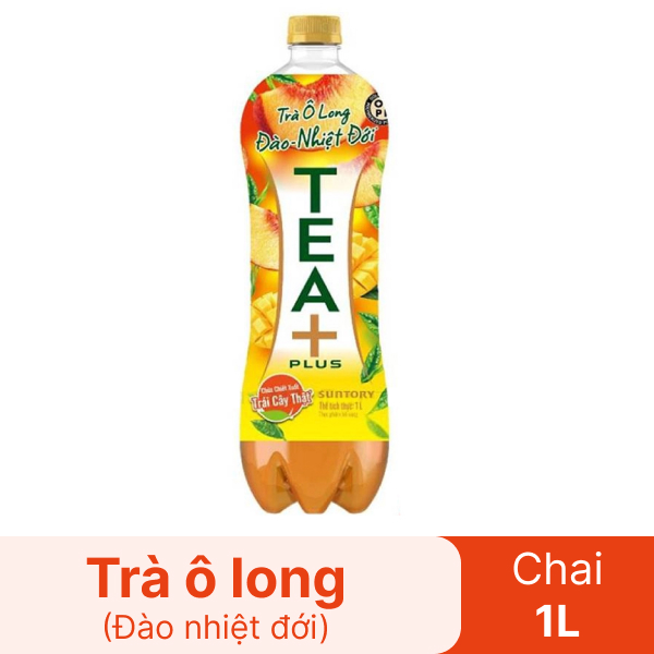 Trà ô long Tea Plus vị đào chai 1 lít tại Bách Hoá Xanh