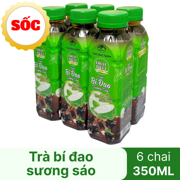 Lốc 6 chai trà bí đao sương sáo Fruit Deli 350ml