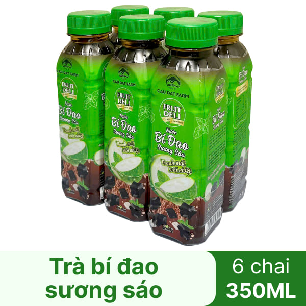 Lốc 6 chai trà bí đao sương sáo Fruit Deli 350ml