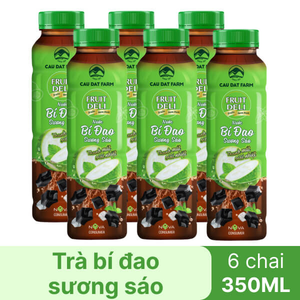 Lốc 6 chai trà bí đao sương sáo Fruit Deli 350ml