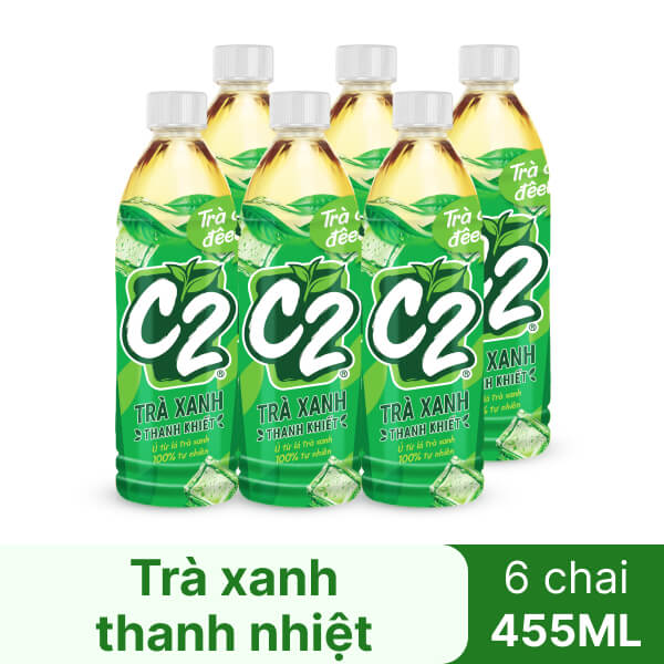 6 chai trà xanh thanh nhiệt C2 455ml