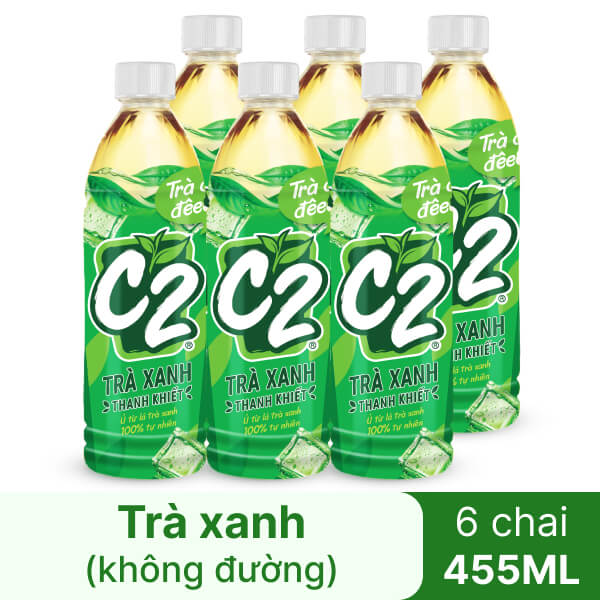 6 chai trà xanh thanh nhiệt C2 455ml