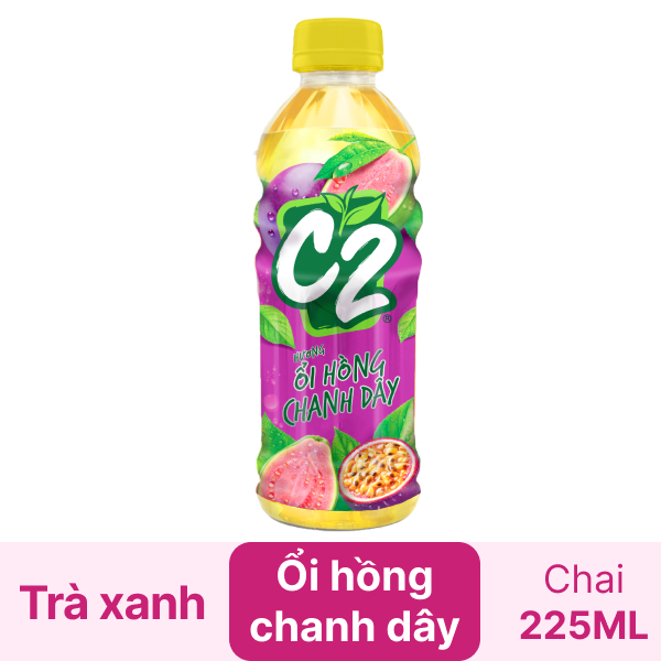 Trà xanh C2 ổi hồng chanh dây 225ml