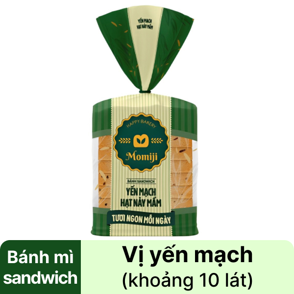 Bánh sandwich yến mạch hạt nảy mầm Momiji Bakery gói 300g