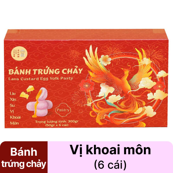 Bánh trứng chảy vị khoai môn Liu Xin Su hộp 300g