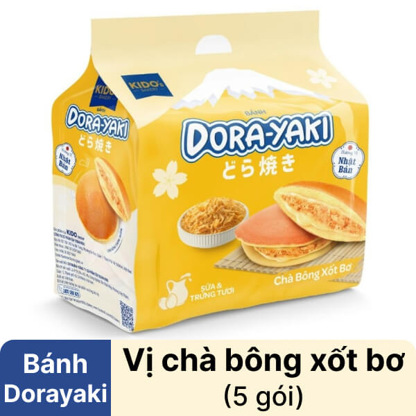 Bánh Dorayaki chà bông xốt bơ Kido's Bakery gói 150g