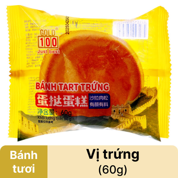 Bánh Tart trứng GOLD100 gói 60g
