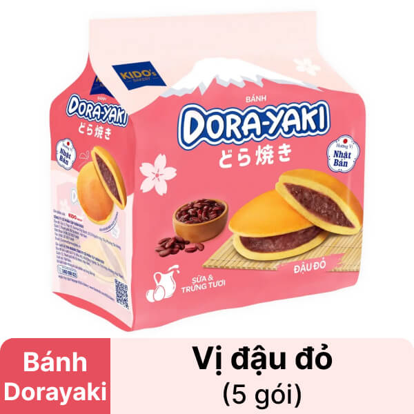 Bánh Dorayaki đậu đỏ Kido's Bakery gói 150g