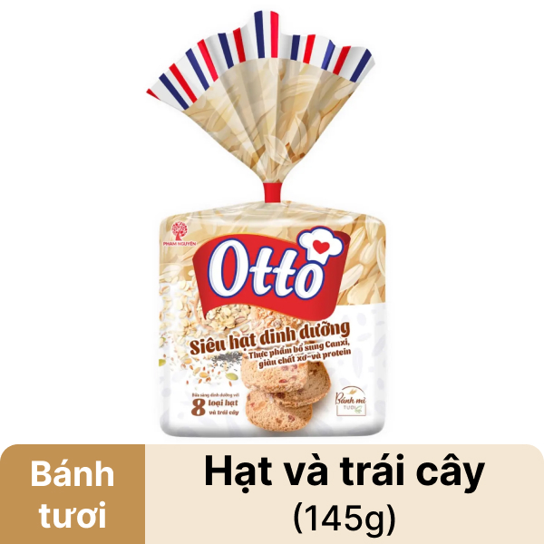 Bánh mì siêu hạt dinh dưỡng Otto gói 145g