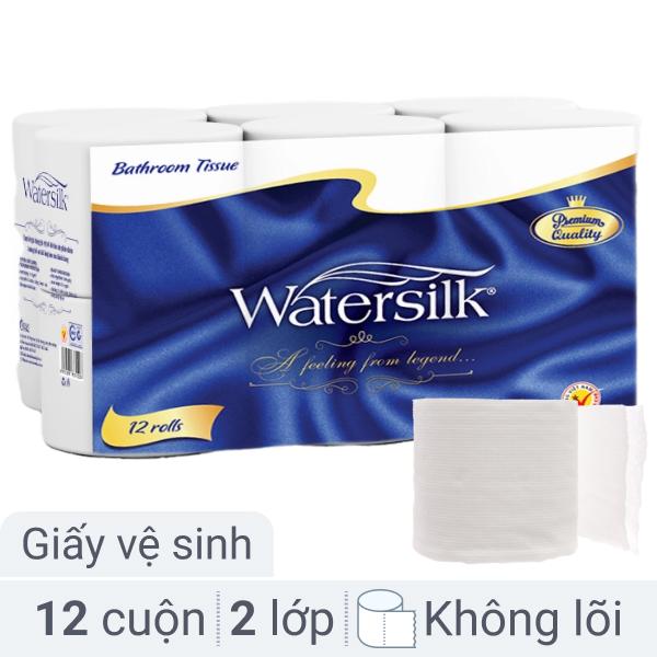 12 cuộn khăn giấy Watersilk 2 lớp giá tốt tại Bách hoá XANH