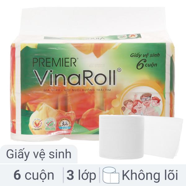 6 cuộn giấy PREMIER VinaRoll 3 lớp
