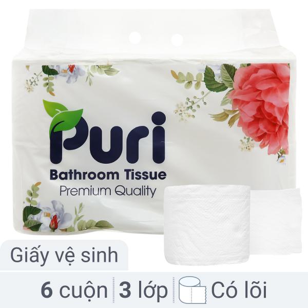 6 cuộn giấy Puri Premium Quality 3 lớp
