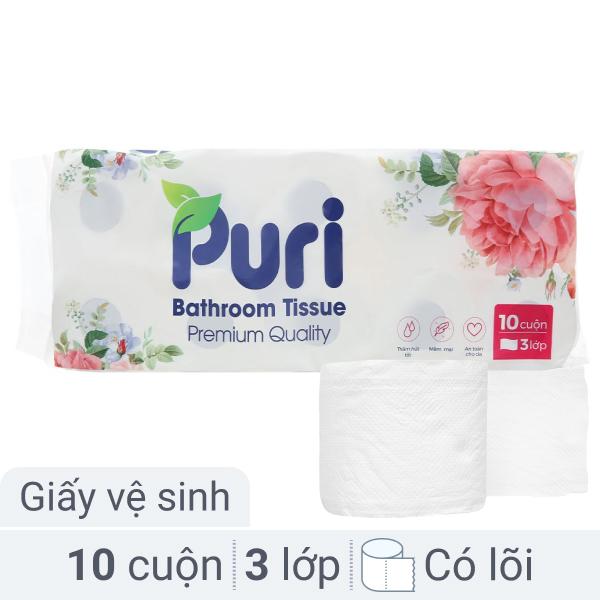 10 cuộn giấy Puri Premium Quality 3 lớp