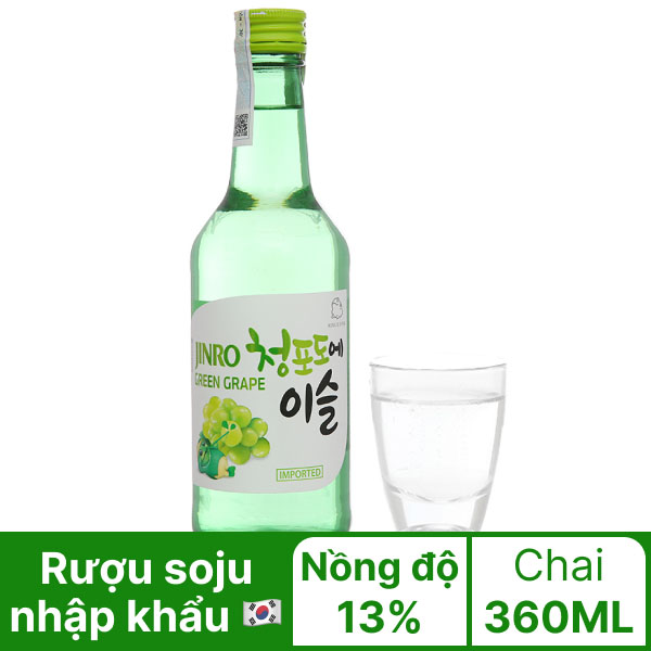 Rượu soju Jinro nho chai 360ml
