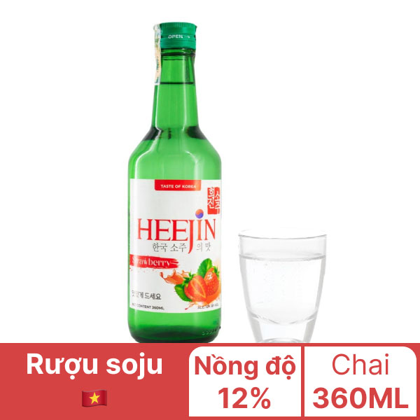 Rượu soju Heejin vị dâu 12% chai 360ml