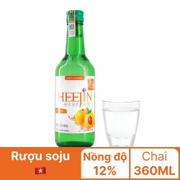 Rượu soju Heejin vị đào 12% chai 360ml