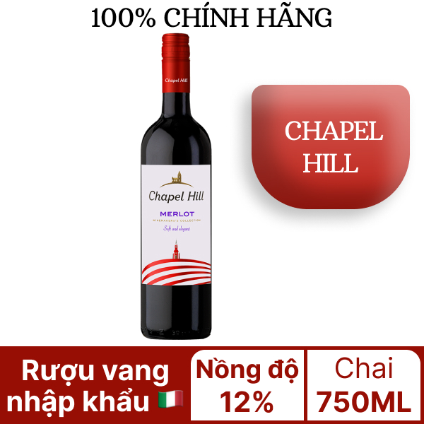 Rượu vang đỏ Chapel Hill Merlot 12% chai 750ml