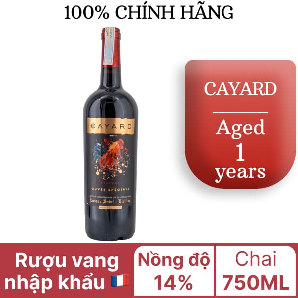 Rượu vang Cayard Speciale Réserve 14% chai 750ml