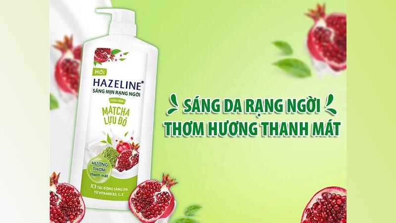 Sữa tắm Hazeline Matcha lựu đỏ
