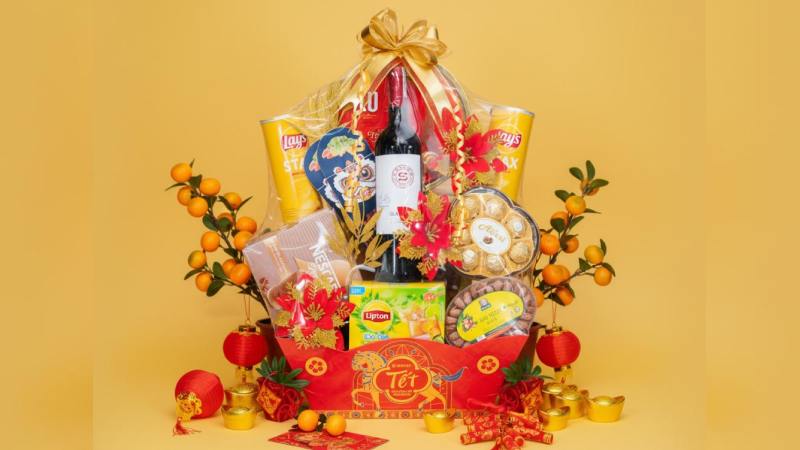 Giỏ quà tết Ngũ Hành Tụ Bảo