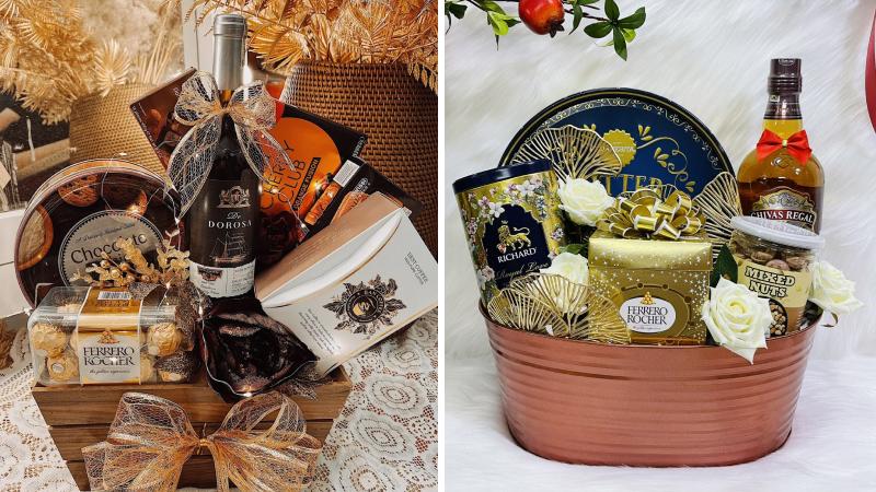 Giỏ quà Tết đẹp sang trọng