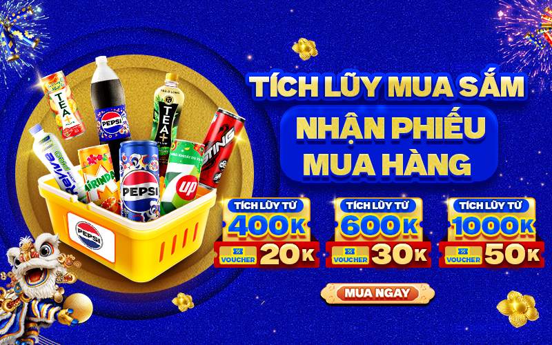 Tích lũy mua sắm – Nhận phiếu mua hàng Pepsi