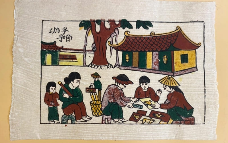 Tranh Đông Hồ nổi tiếng gồm “Vinh Quy Bái Tổ”, “Đám Cưới Chuột”. Tranh Đông Hồ nổi tiếng gồm “Vinh Quy Bái Tổ”, “Đám Cưới Chuột”.