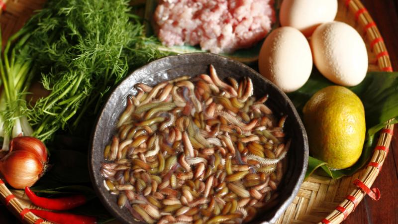 Nguyên liệu làm món canh rươi nấu măng