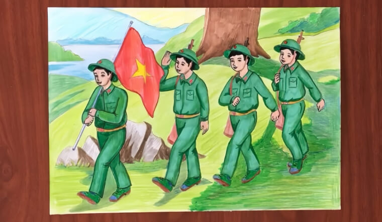 Chú bộ đội hành quân 2 Chú bộ đội hành quân 2