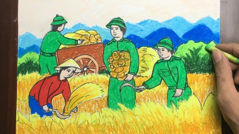 Chú bộ đội giúp dân gặt lúa, chống bão 4 Chú bộ đội giúp dân gặt lúa, chống bão 4