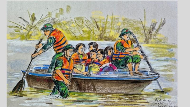 Chú bộ đội giúp dân gặt lúa, chống bão 2 Chú bộ đội giúp dân gặt lúa, chống bão 2