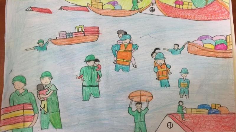 Chú bộ đội giúp dân gặt lúa, chống bão 9 Chú bộ đội giúp dân gặt lúa, chống bão 9