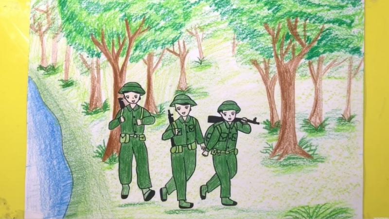 Chú bộ đội hành quân 5 Chú bộ đội hành quân 5