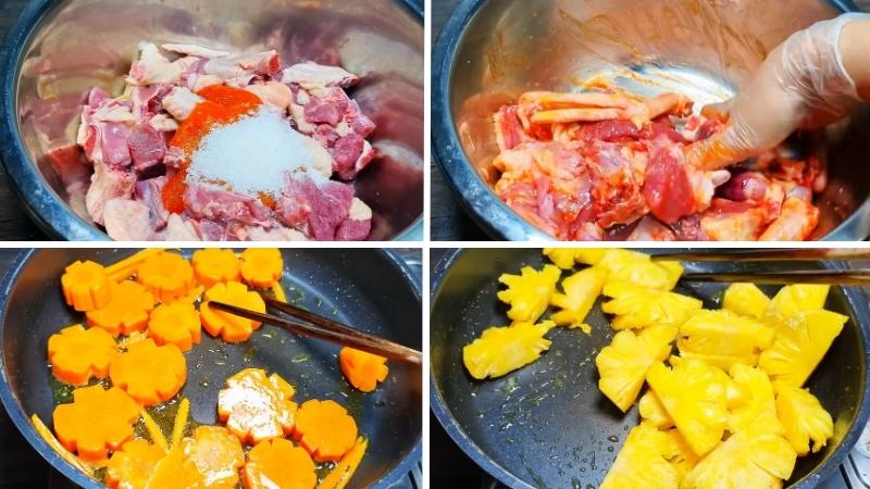 Ướp vịt và xào sơ rau củ Ướp vịt và xào sơ rau củ