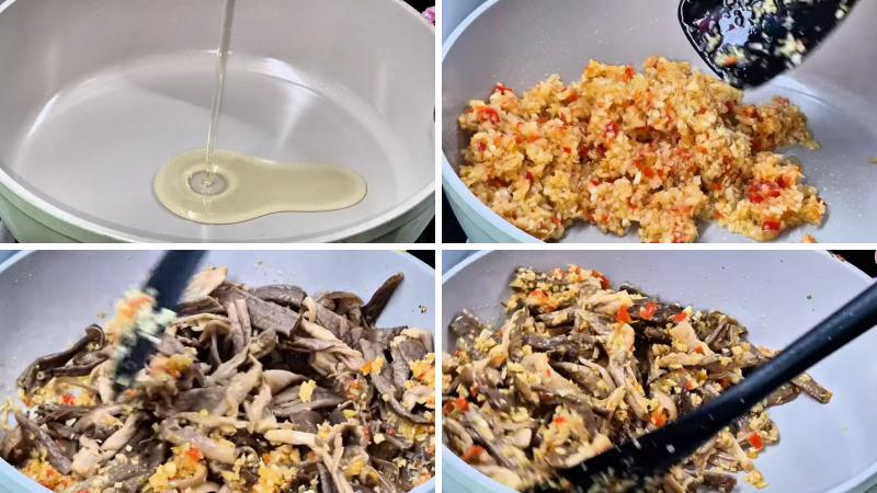 Xào nguyên liệu Xào nguyên liệu